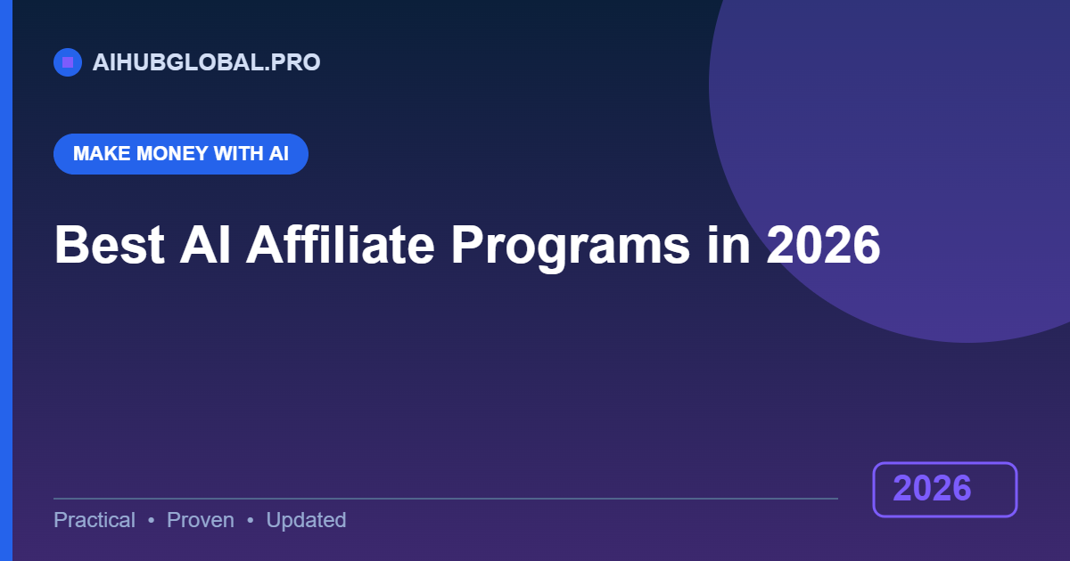 best AI affiliate programs in 2026