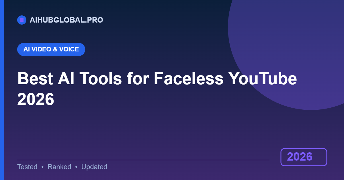 best AI tools for faceless YouTube in 2026