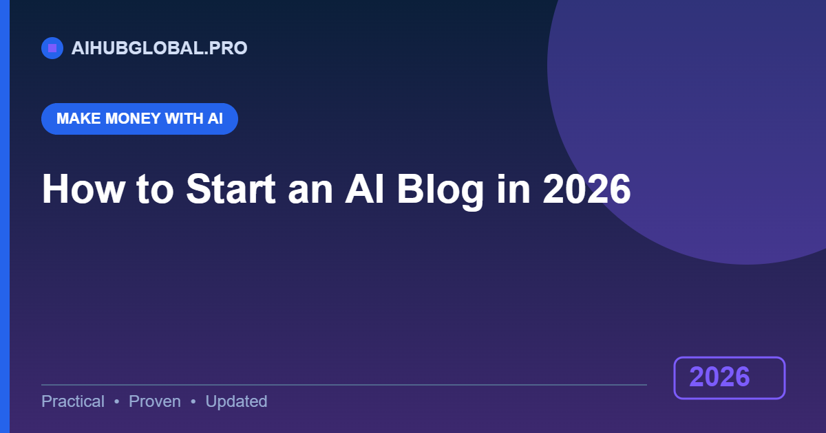 how to start an AI blog in 2026